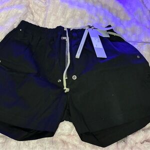 Rick Owens Black Cargo Shorts